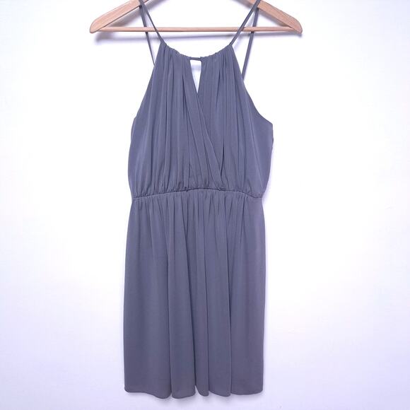 J Crew Gray Short Sleeveless Mini Dress Spaghetti Straps 2 - Picture 1 of 7